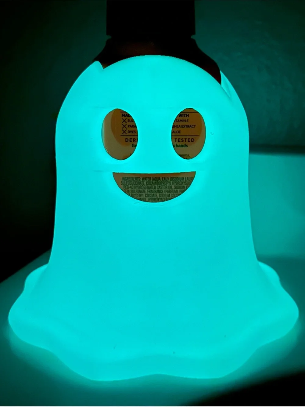 Glow in the Dark Ghost Foaming Soap Holder for Bath and Body Works - BLUE